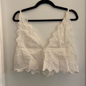 Eyelet crop top